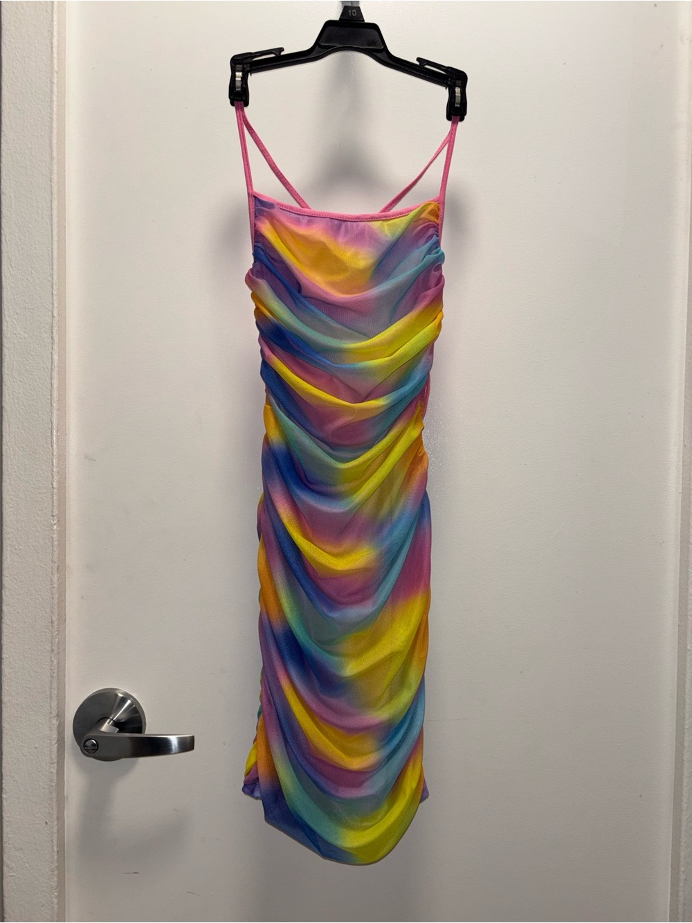 SHEIN Pink and Multicolor Gradient Slip Dress